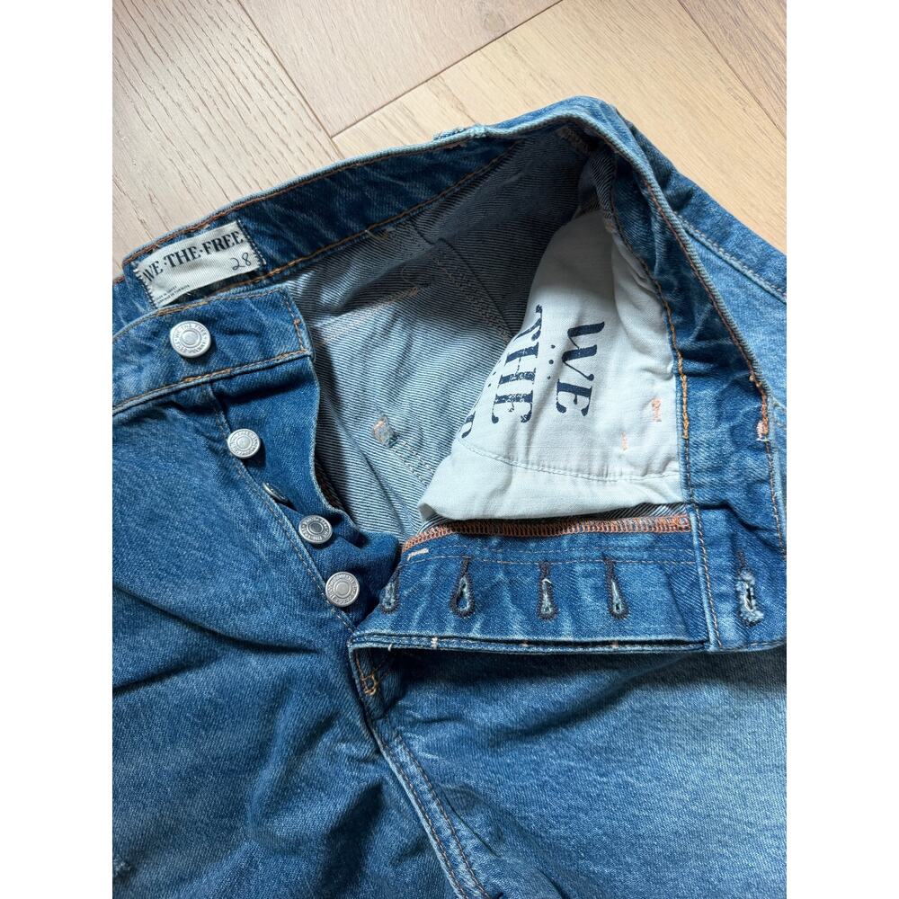 We The Free Good Luck Mid Rise Barrel Leg Jeans Size 28 - Picture 6 of 15